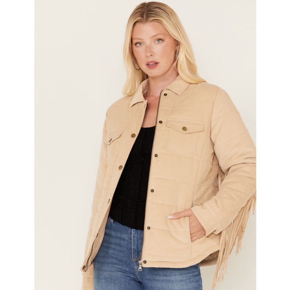 IDYLLWIND WOMEN'S KNOX CORDUROY FRINGE PUFFER JACKET